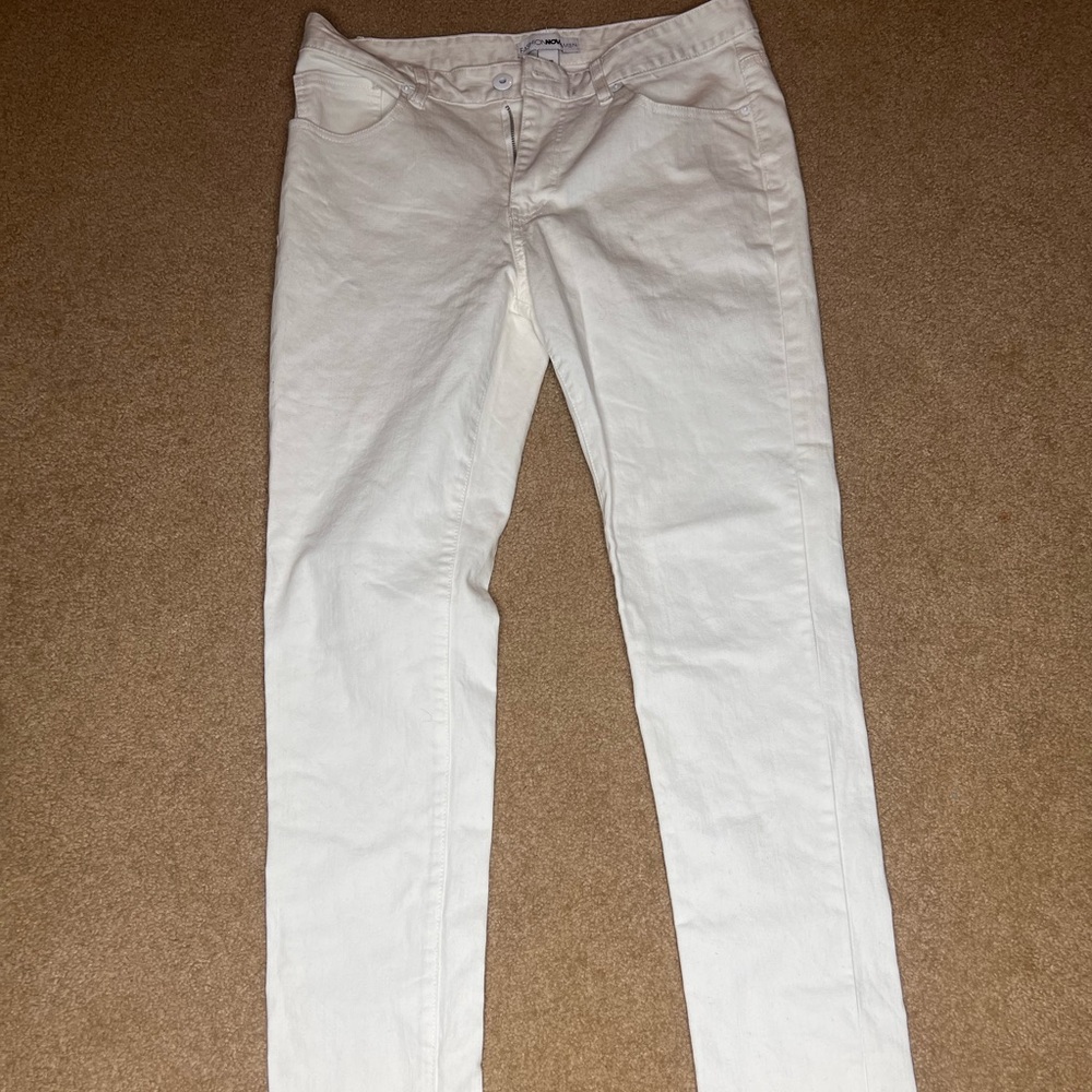 All white jeans